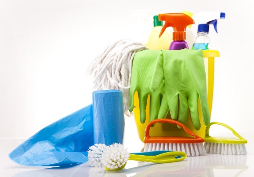 Domestic cleaner working in a Brompton townhouse