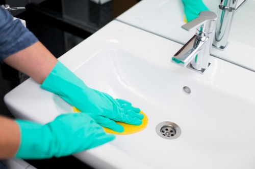 Bathroom cleaning for a newly occupied Brompton property