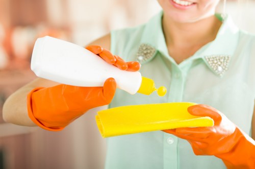 Local short-let cleaning team handling an apartment turnover in Brompton