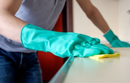 Freshly cleaned curtains in a Brompton business or hospitality setting